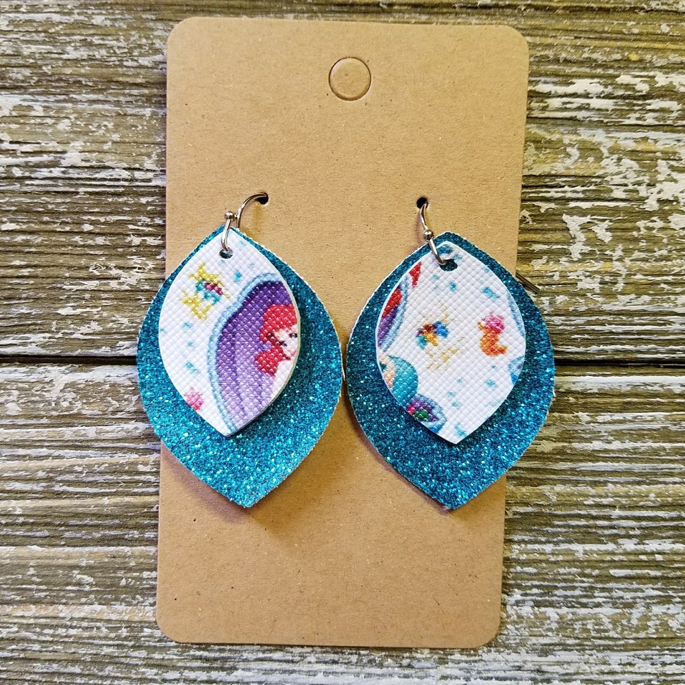 Small Faux Leather Earrings